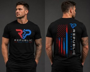 Republic Peptide American Flag Tee