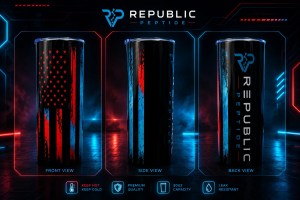 Republic Peptide American Flag Tumbler
