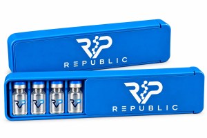 Republic Peptide Locking Slider Case – Blue – 10 Vial Capacity