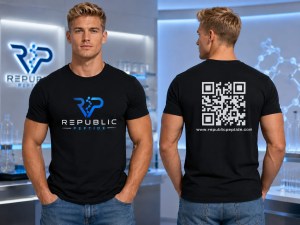 Republic Peptide Black Basic Tee